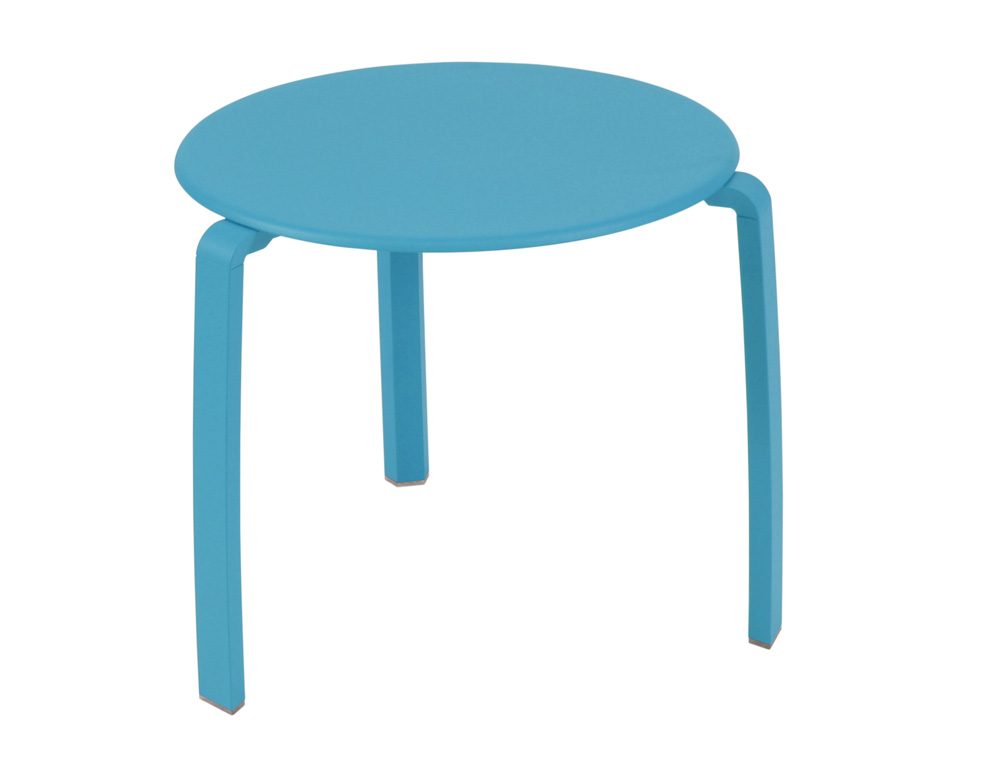 Alizé low table Ø 48 cm – Turqouise Blue