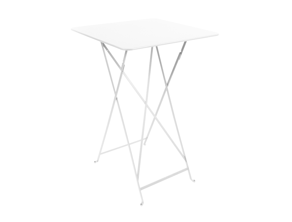 Bistro folding high table 71 x 71 cm – Cotton White