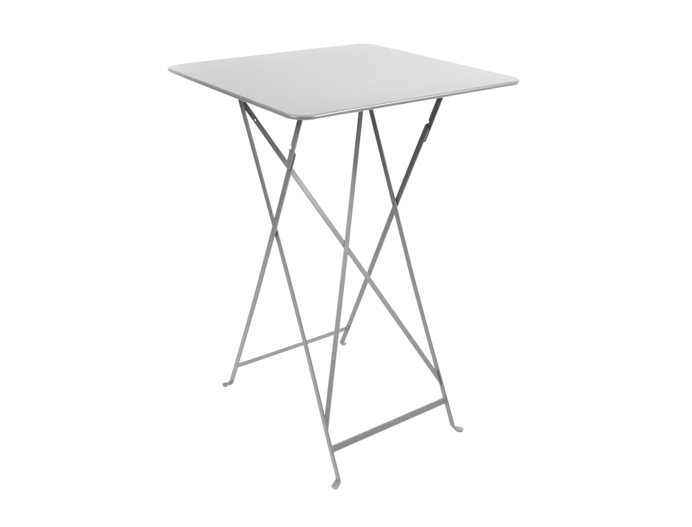 Bistro folding high table 71 x 71 cm – Steel Grey