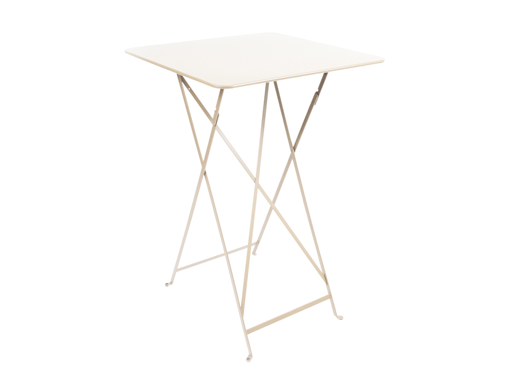 Bistro folding high table 71 x 71 cm – Linen