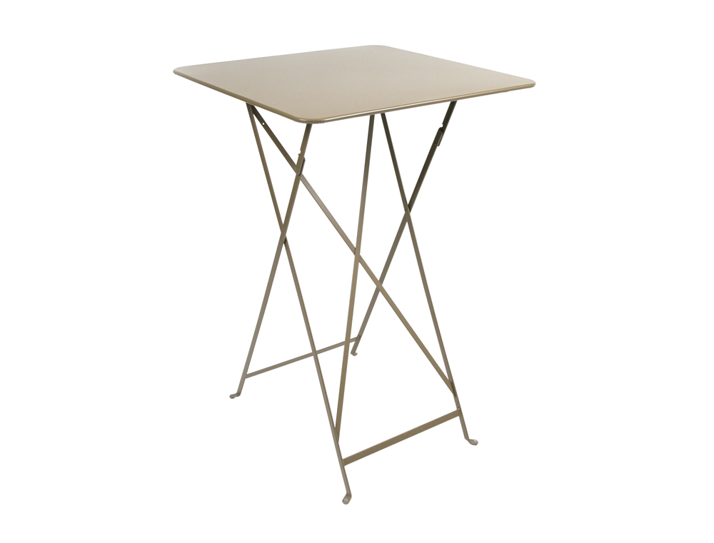Bistro folding high table 71 x 71 cm – Nutmeg