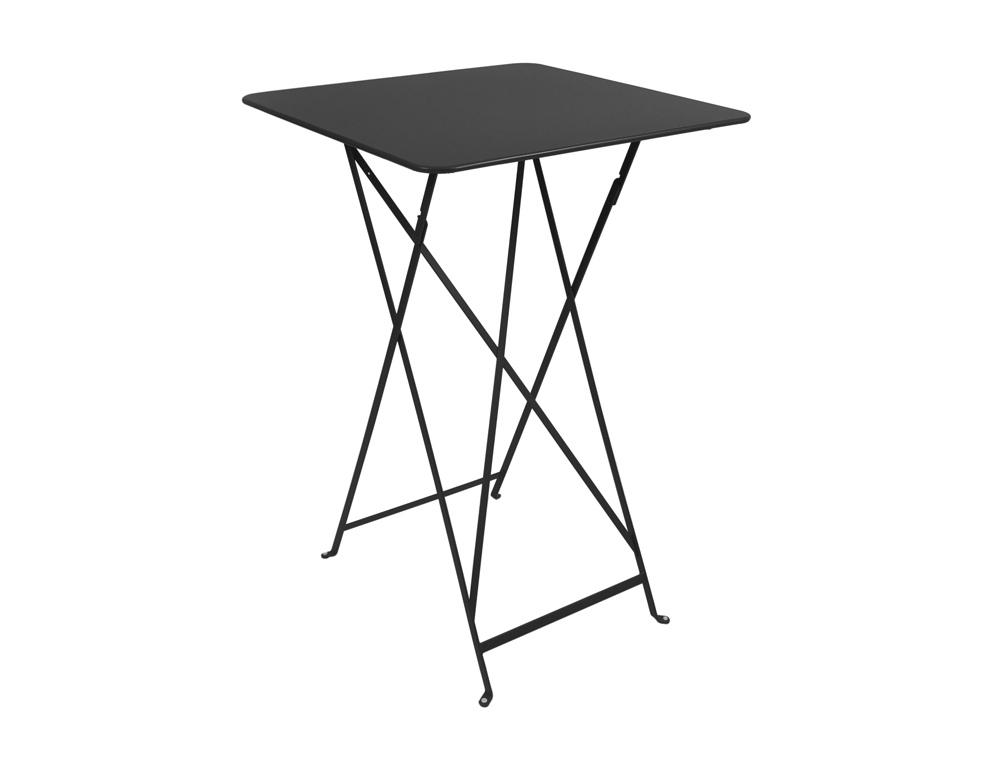 Bistro folding high table 71 x 71 cm – Liquorice