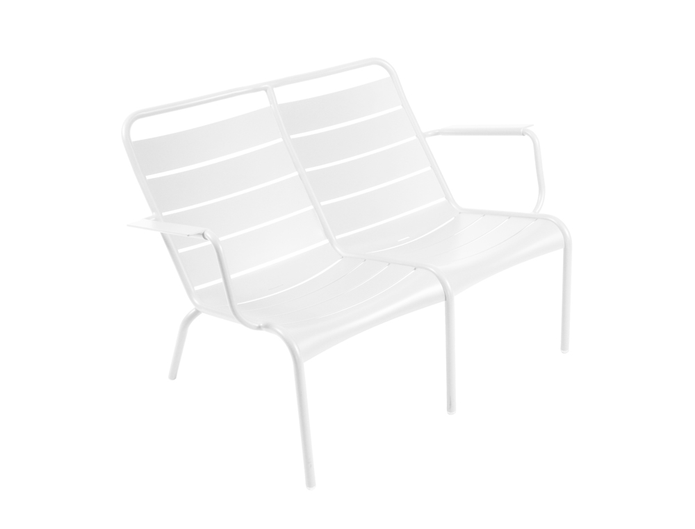 Luxembourg low armchair duo – Cotton White