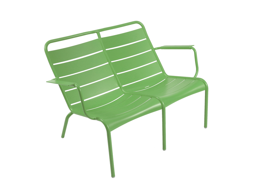 Luxembourg low armchair duo – Grass Green