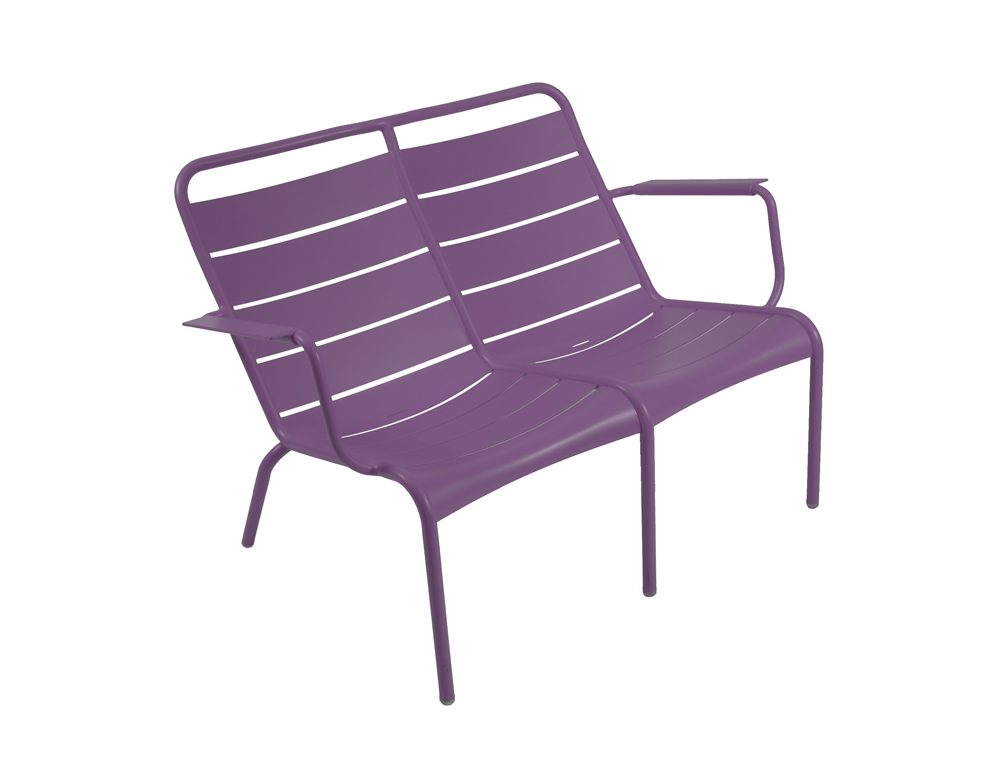 Luxembourg low armchair duo – Aubergine