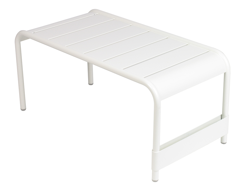 Luxembourg large low table/garden bench – Cotton White