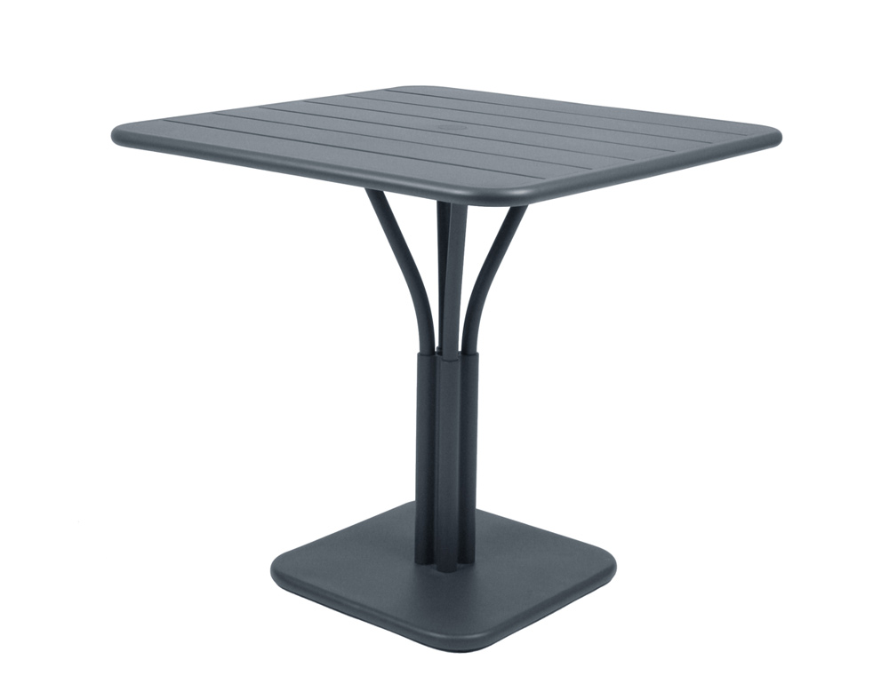 Luxembourg table 80 x 80 with 1 leg – Storm Grey