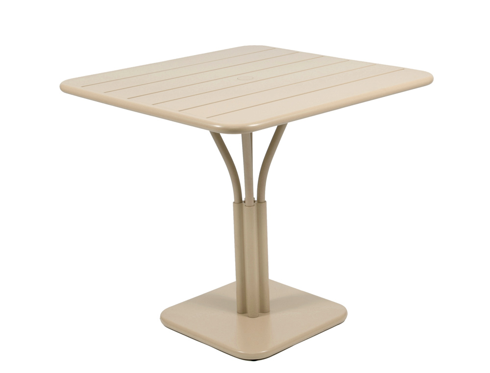 Luxembourg table 80 x 80 with 1 leg – Nutmeg