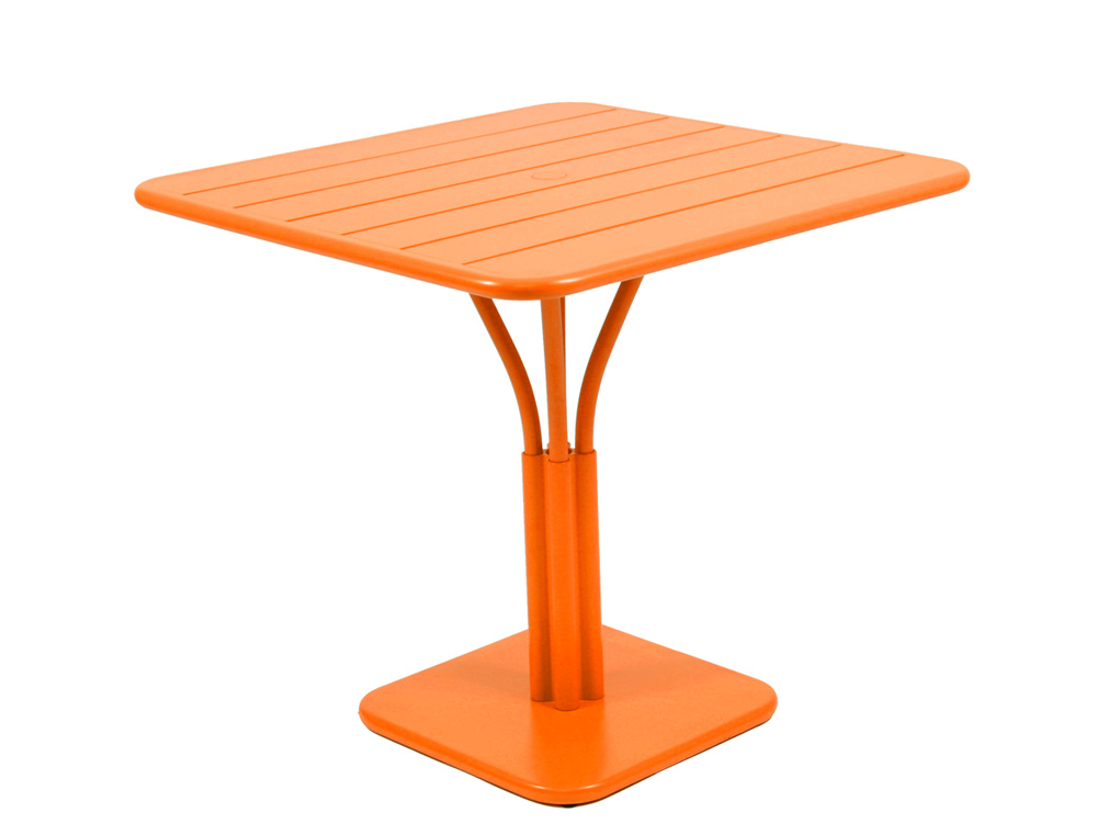 Luxembourg table 80 x 80 with 1 leg – Carrot