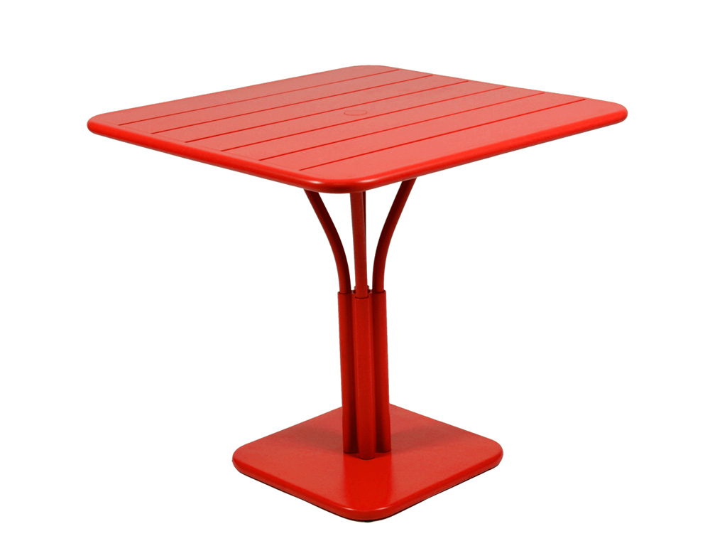 Luxembourg table 80 x 80 with 1 leg – Poppy