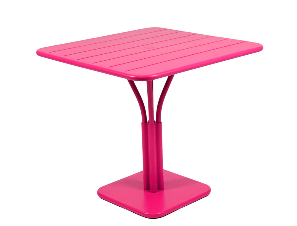 Luxembourg table 80 x 80 with 1 leg – Fuchsia