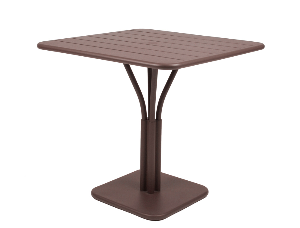 Luxembourg table 80 x 80 with 1 leg – Russet