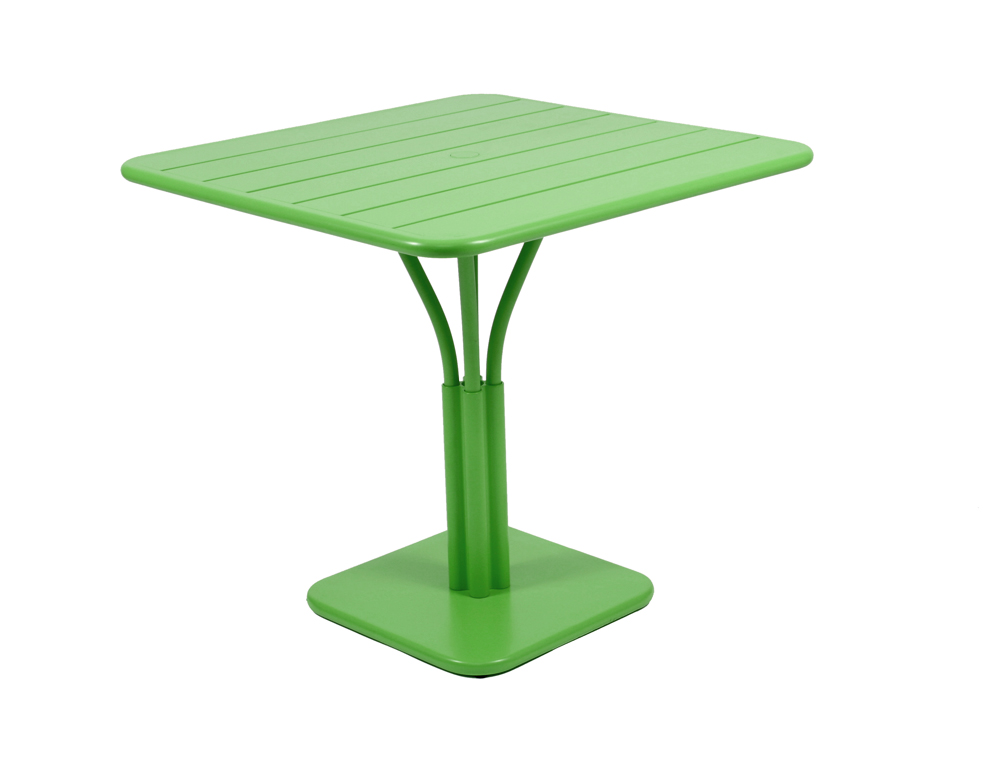 Luxembourg table 80 x 80 with 1 leg – Grass Green