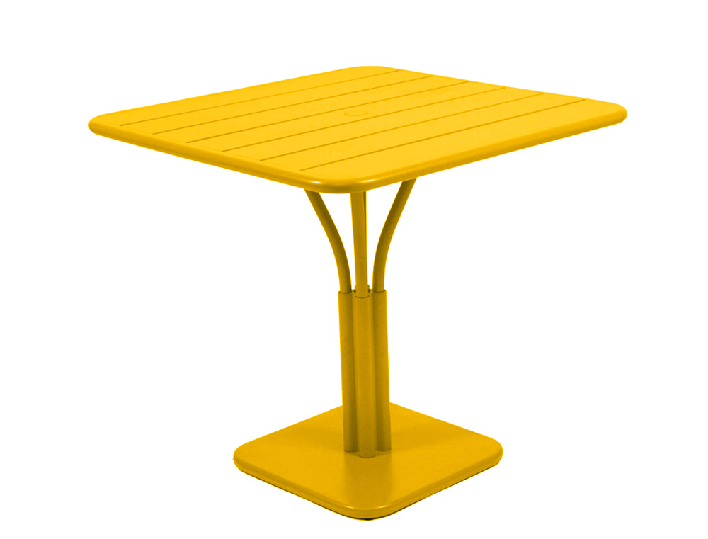 Luxembourg table 80 x 80 with 1 leg – Honey
