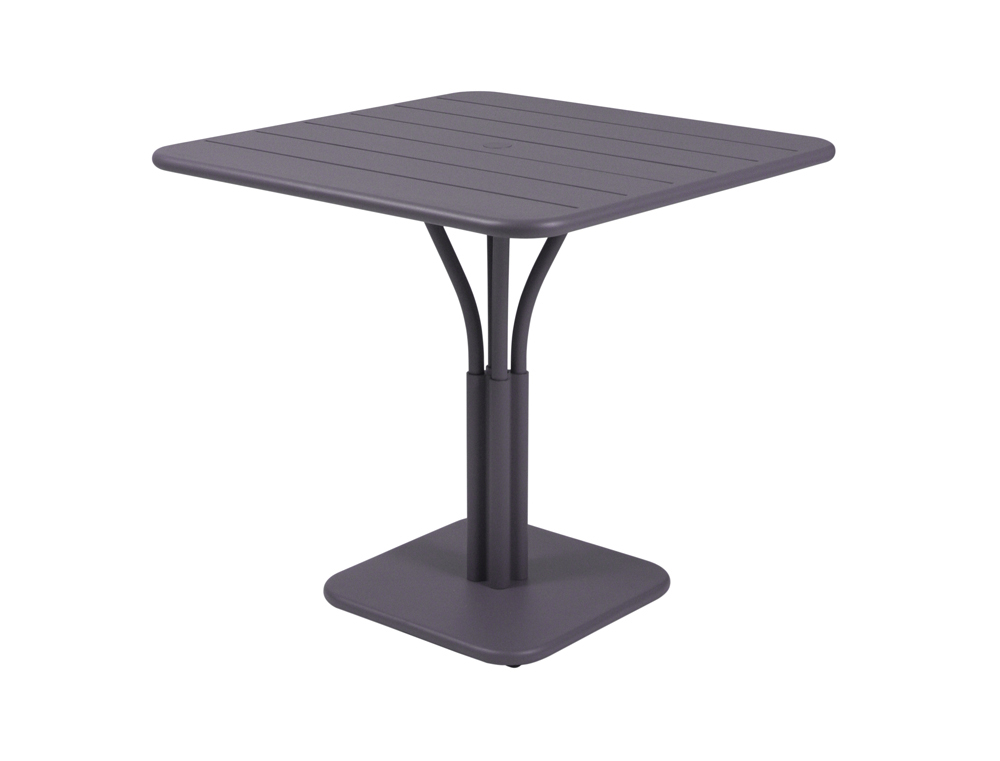 Luxembourg table 80 x 80 with 1 leg – Plum