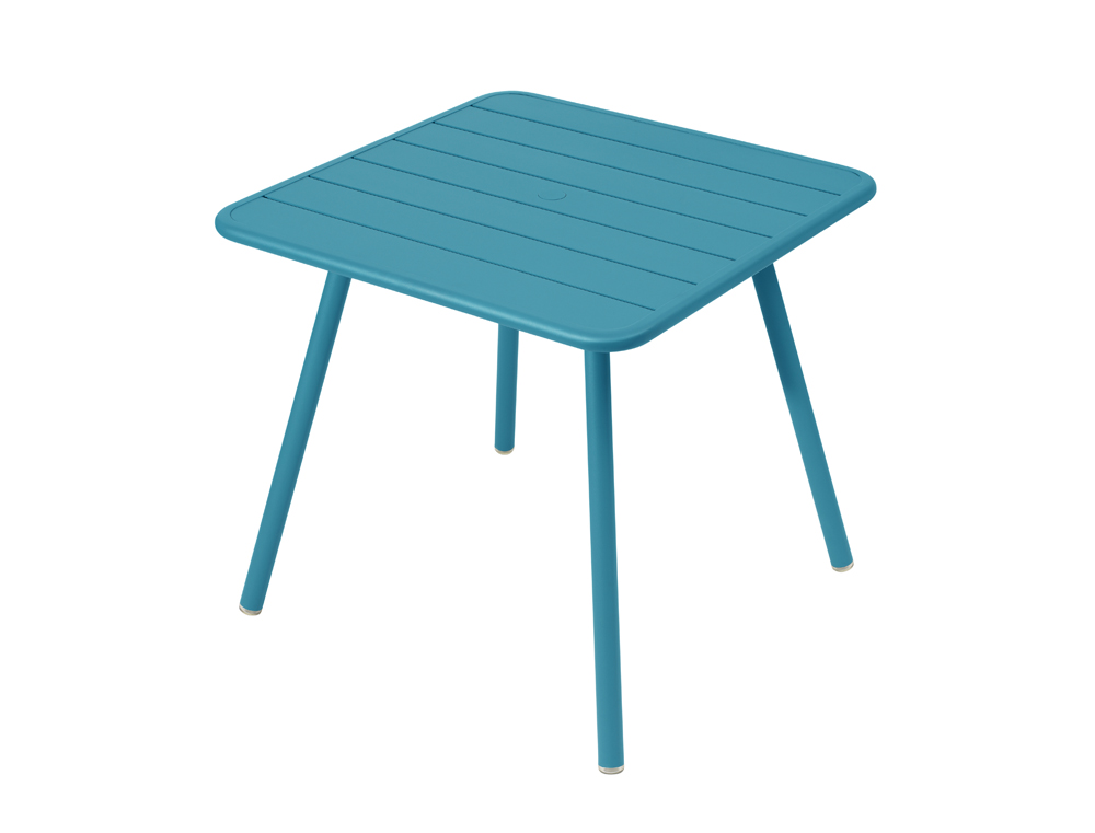Luxembourg table 80 x 80 with 4 legs – Turquoise Blue