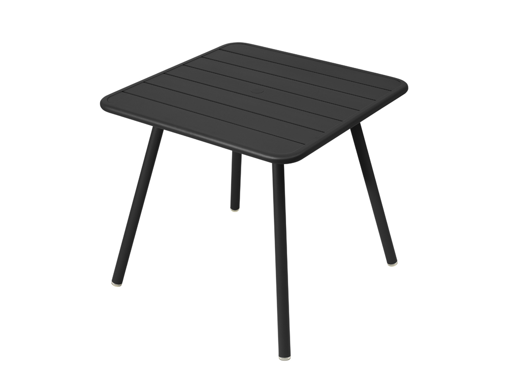 Luxembourg table 80 x 80 with 4 legs – Liquorice