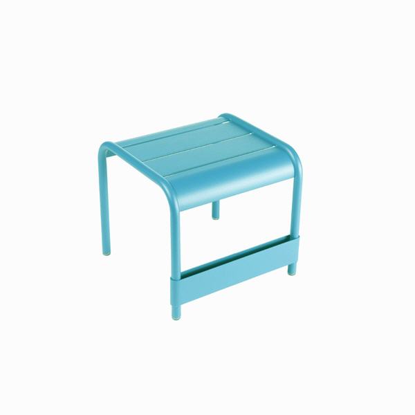 Luxembourg small low table/footrest – Turquoise Blue
